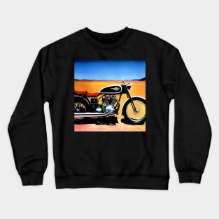 Vintage Black Motorcycle Poster Crewneck Sweatshirt